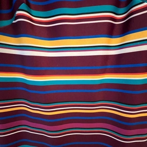 Calvin Klein A Line Striped Multicolor Dress Size 10 - Picture 2 of 16